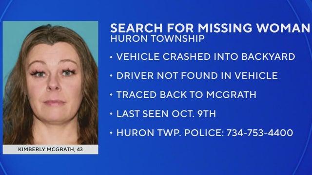 Woman remains missing after her vehicle found crashed near Huron River