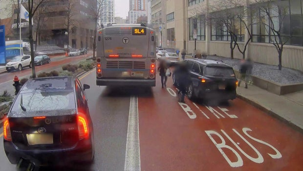 Bus lane MBTA