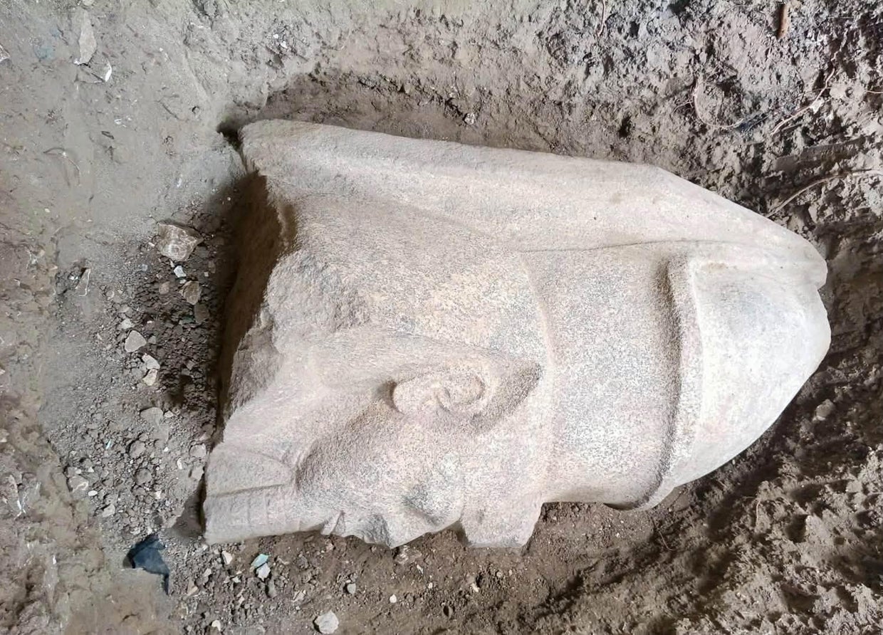 Pieces of statues for King Ramses II were discovered when a farmer's land was turned into an archaeology dig. Egyptian Ministry of Tourism and Antiquities