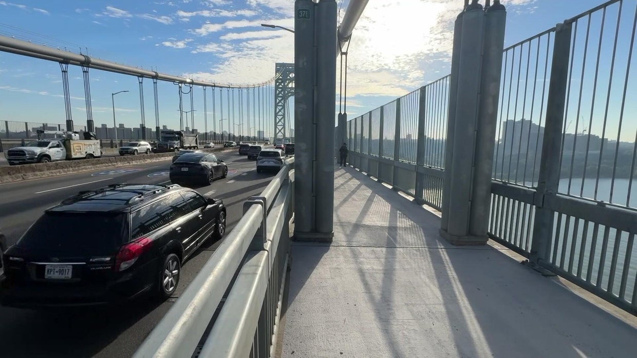 George Washington Bridge's pedestrian South Walk reopening - CBS New York