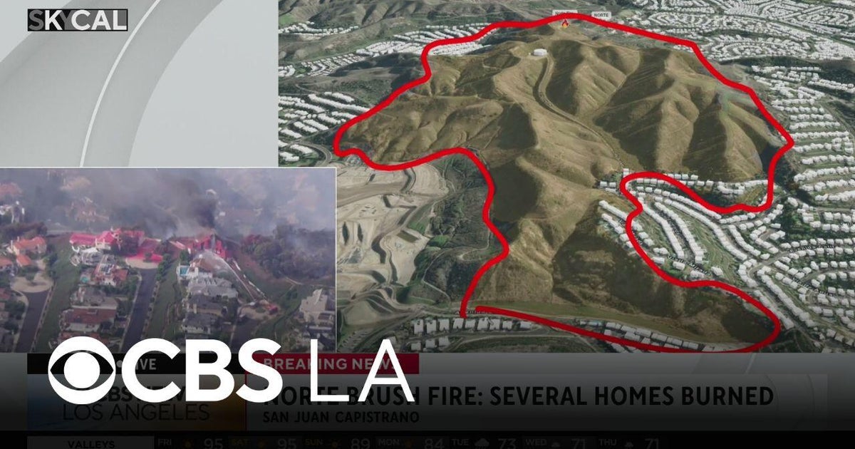 A look at the footprint of the Norte Fire and wind forecasts - CBS Los ...