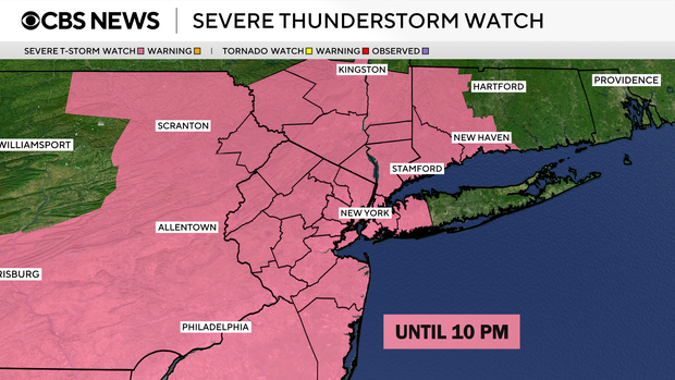 Severe Thunderstorm Watch, possible isolated tornado impacting New York ...
