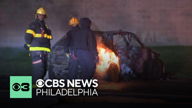 Man found dead in burning car in Southwest Philadelphia, police say