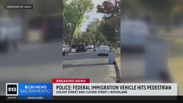 Federal immigration vehicle involved in collision with pedestrian in Woodland, police say