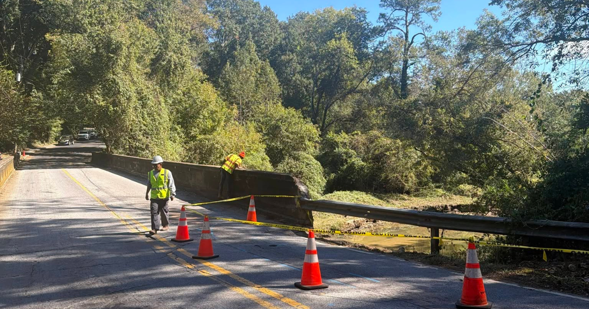 Atlanta bridge closed after vehicle damages water line, causes ...