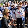 Ohio Gubernatorial Candidate Amy Acton Holds Early Vote Rally With Educators And Health Care Workers 