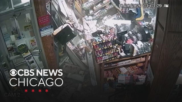 Surveillance footage captures crash-and-grab at gas station in Chicago's Uptown neighborhood