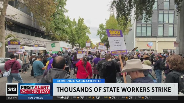 Thousands of California state workers hold one-day strike over pay, healthcare, and remote work