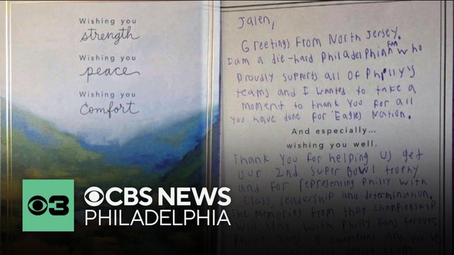 Eagles fans send Jalen Hurts letters after blood clot diagnosis