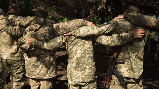 Ukrainian Soldiers Participate In Trinity Day Services 