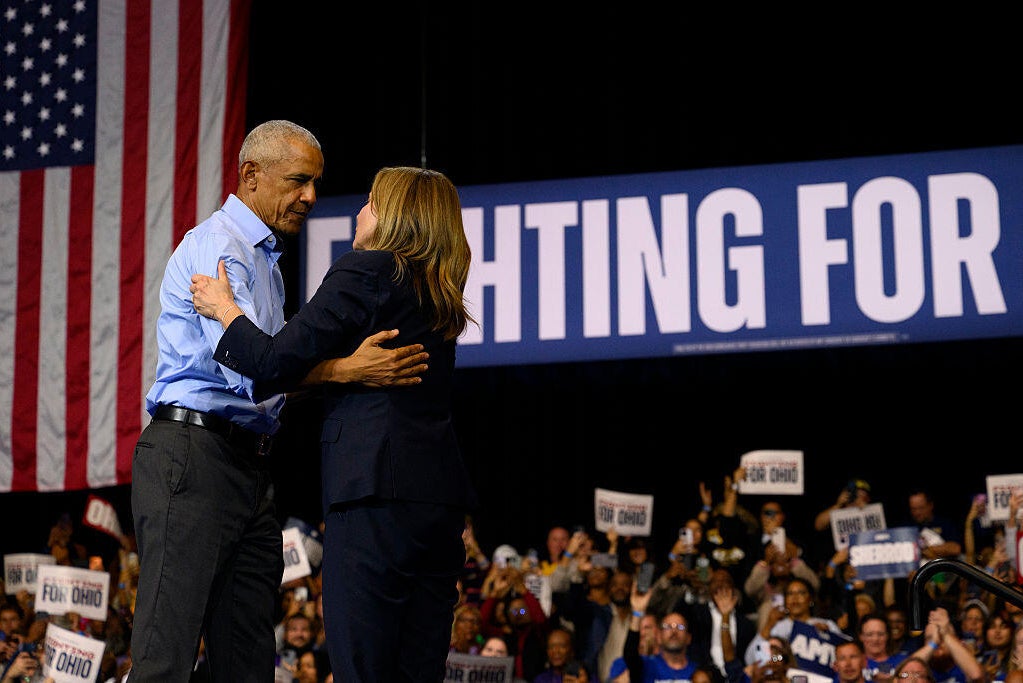 Former President Barack Obama Campaigns With Ohio Democrats In Cleveland