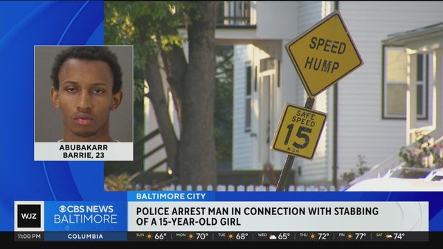 Baltimore Police arrest man in connection with stabbing of a 15-year-old girl