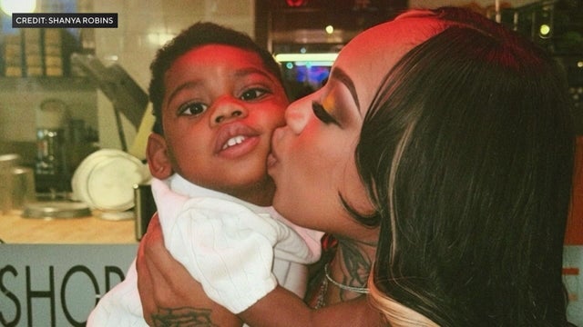 Shanya Robins and her son Yasmir 