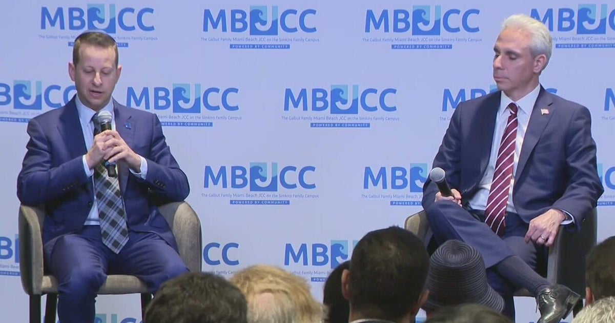 Scott Singer and Jared Moskowitz meet for second congressional forum in Miami Beach – CBS News