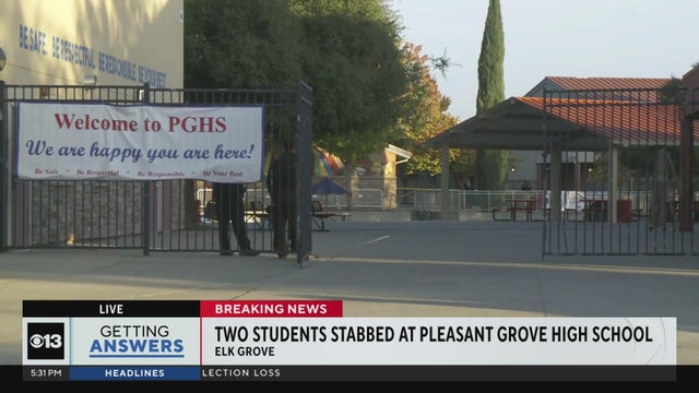 2 students stabbed at Pleasant Grove High School in Elk Grove