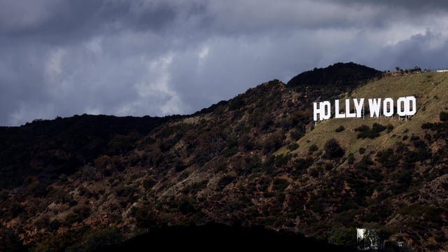 Storm passes over Los Angeles. 