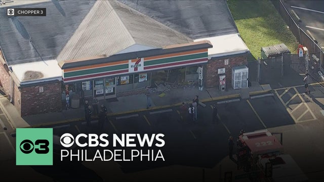 Group of minors in stolen car crashes into 7-Eleven in Bensalem