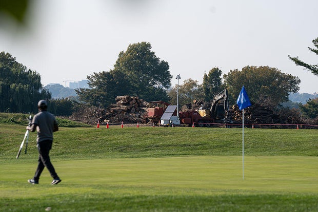 Golfers play at East Potomac Golf Course in Washington, D.C., on Oct. 27, 2026.